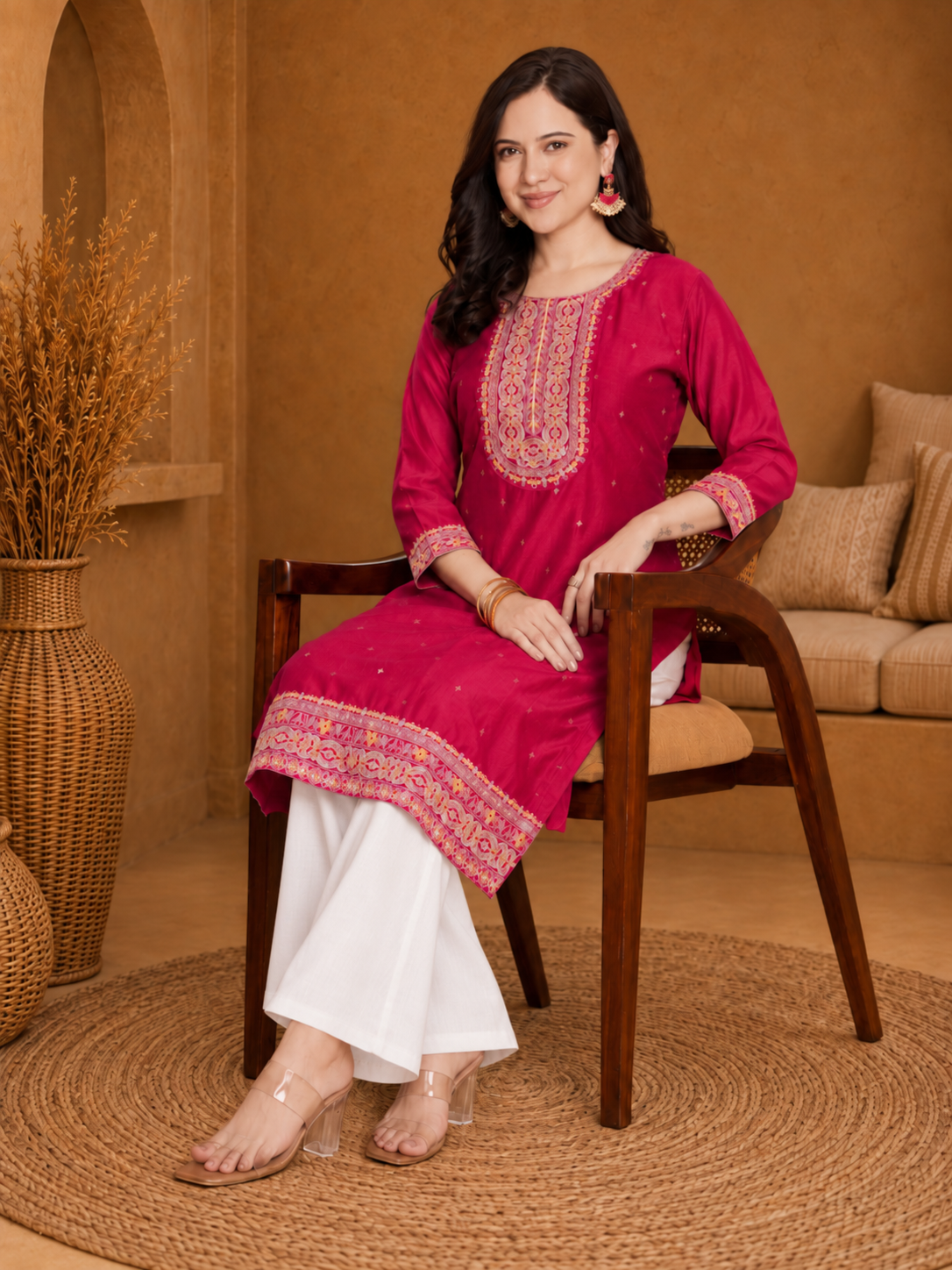 Rani-Beam-Premium-Embroidery Kurta
