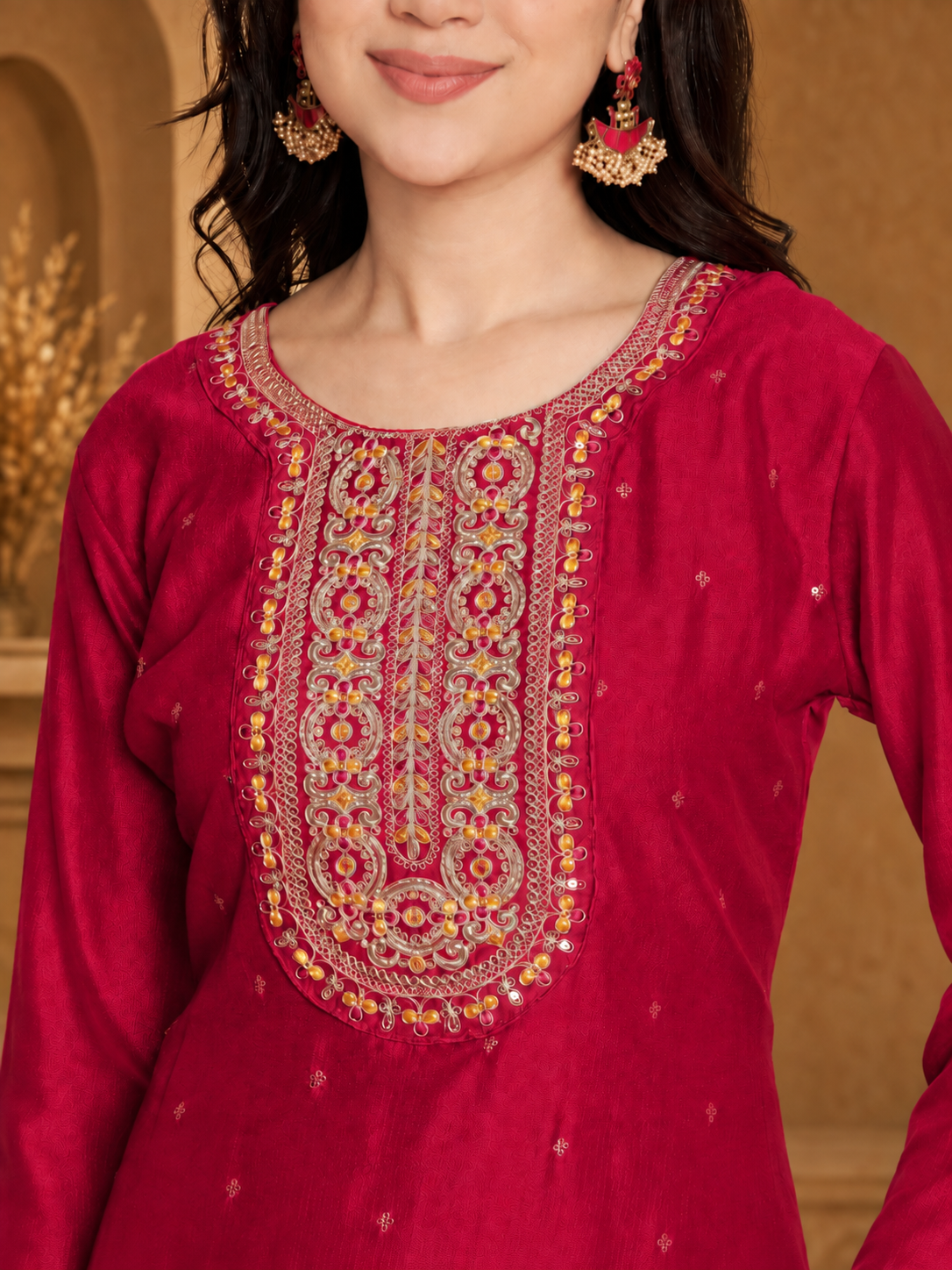 Rani-Beam-Premium-Embroidery Kurta