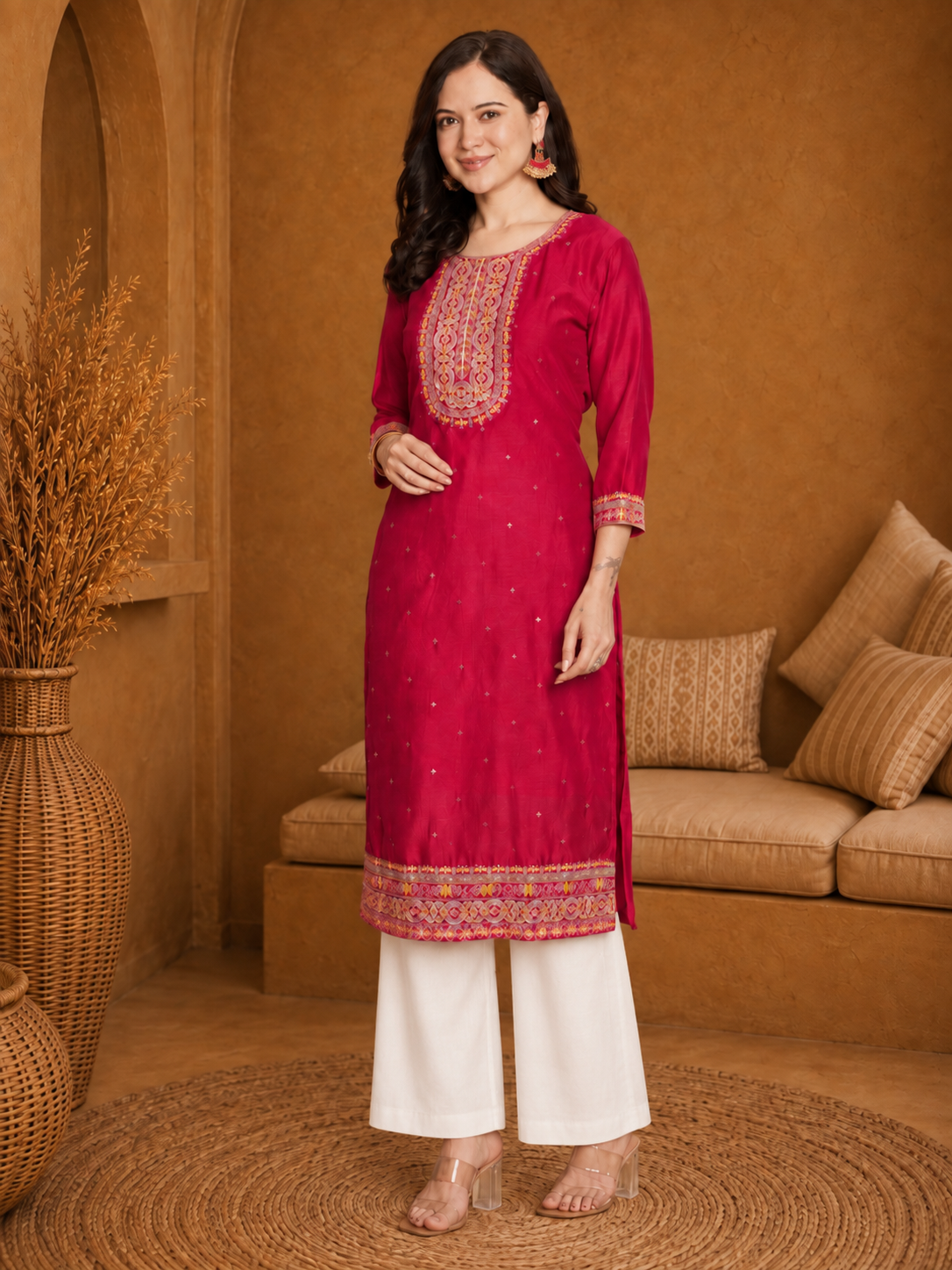 Rani-Beam-Premium-Embroidery Kurta