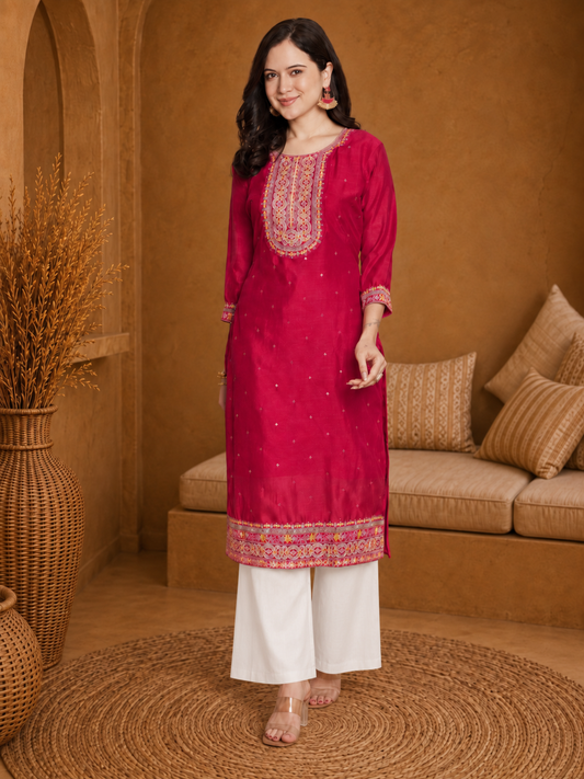 Rani-Beam-Premium-Embroidery Kurta