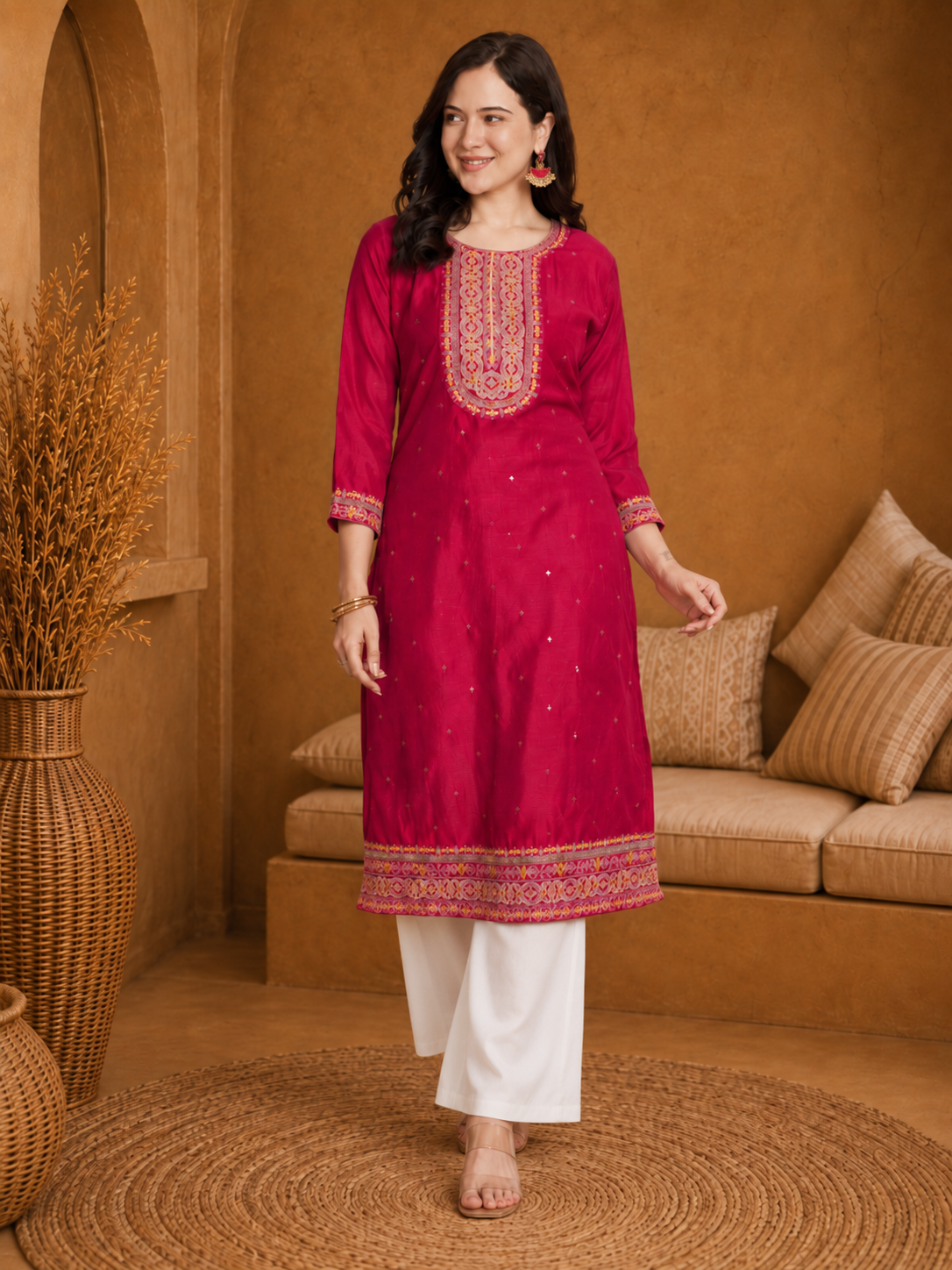Rani-Beam-Premium-Embroidery Kurta